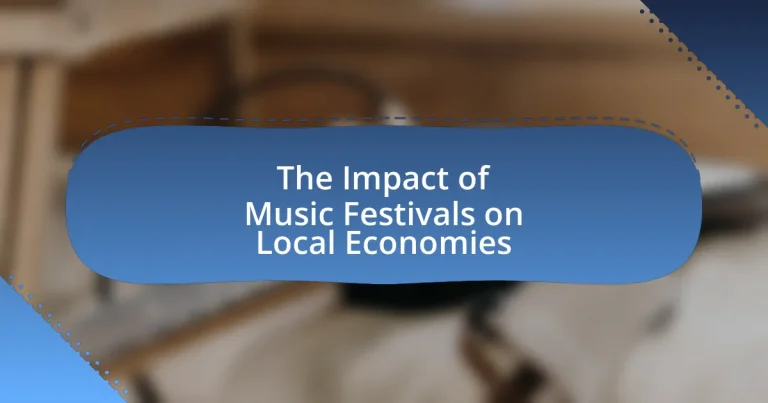 The Impact of Music Festivals on Local Economies
