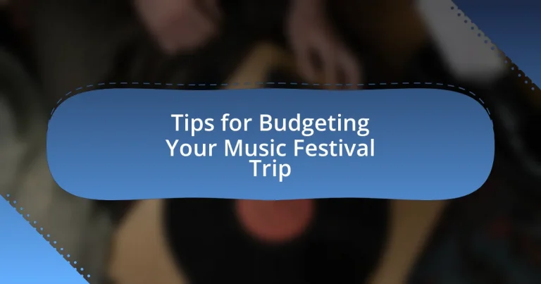 Tips for Budgeting Your Music Festival Trip