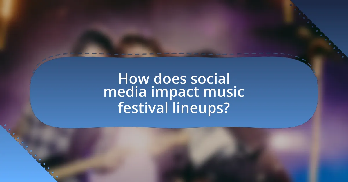How does social media impact music festival lineups?