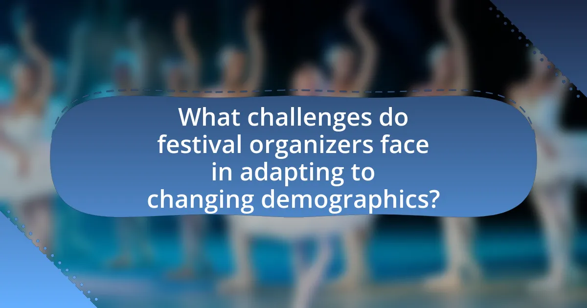 What challenges do festival organizers face in adapting to changing demographics?