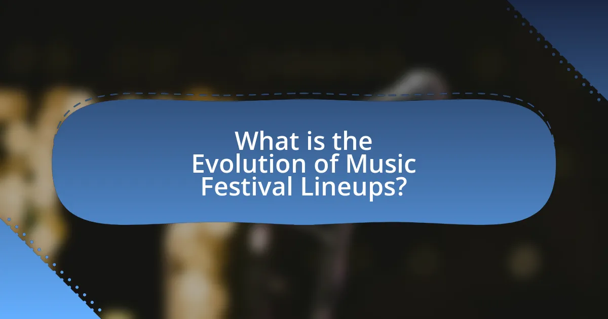 What is the Evolution of Music Festival Lineups?